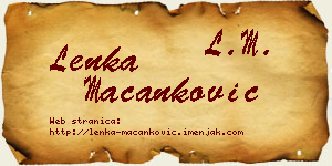 Lenka Macanković vizit kartica